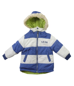 Μπουφάν Βρεφικό Διπλής Όψης Μπλε