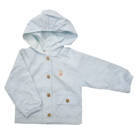 Μπουφάν Βαμβακερό Λινό Σιέλ