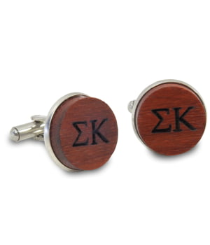 Μανικετόκουμπα Ξύλο Κερασιά Με Χαραγμένα Αρχικά