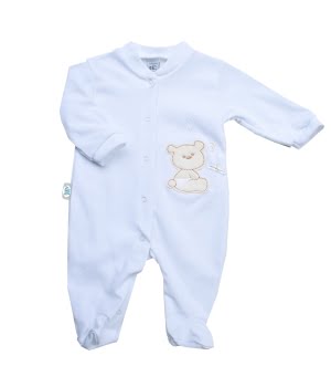 Βαμβακερό Φορμάκι Λευκό Αρκουδάκι