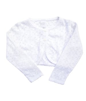 Βαμβακερή Ζακετούλα Μπολερό Λευκή