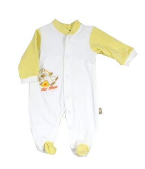 Φορμάκι Πετσετέ Κίτρινο/Λευκό Αρκουδάκι