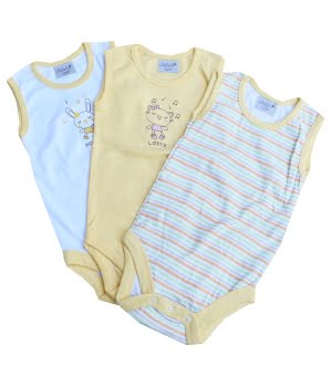 Σετ 3 Κορμάκια Αμάνικα