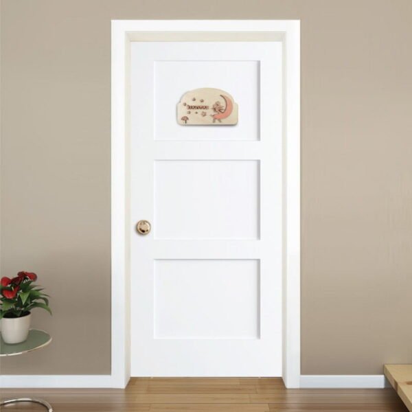 Ξύλινη Πινακίδα για την Πόρτα του Παιδικού Δωματίου με Όνομα Νεράιδα - Image 2