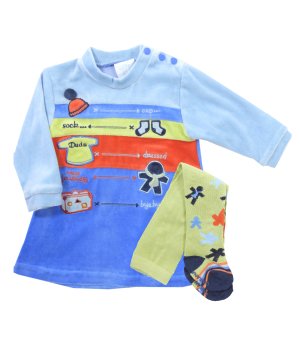 Σετ Φορεματάκι & Καλσόν Μπλε