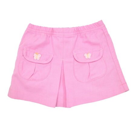 Παιδική Φούστα Βαμβακερή Λινή Ροζ