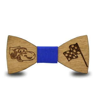 Ξύλινο Παπιγιόν Παιδικό Cars Μπλε