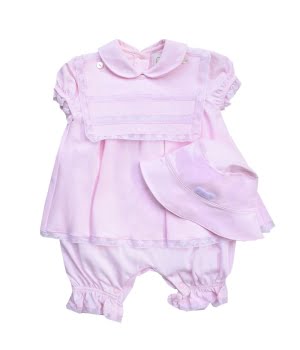 Φορμάκι/Φορεματάκι Βαμβακερό Ροζ με Δαντέλα