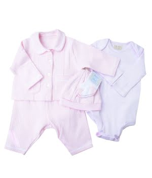 Σετάκι Βαμβακερό Ριμπ Ροζ Βρεφικό