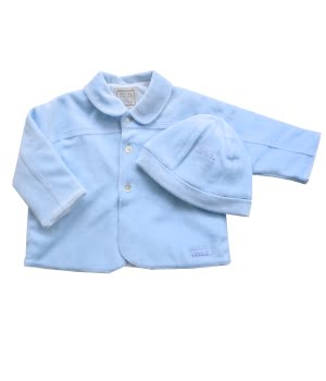 Μπουφανάκι/Ζακετάκι Βελουτέ Σιέλ