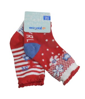 Σετ 2 Καλτσάκια Κόκκινα/Μπλε