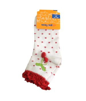 Καλτσάκι Παιδικό Κόκκινο Πουά