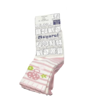 Σετ 2 Καλτσάκια Ροζ 6μ, 12μ