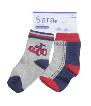 Καλτσάκια Βρεφικά 2τμχ Αγωνιστικό Αυτοκινητάκι