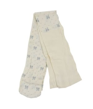 Παιδικό Καλσόν Εκρού με Γκρι Φιογκάκια