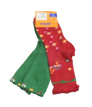 Σετ 2 Καλτσάκια Κόκκινο/Πράσινο