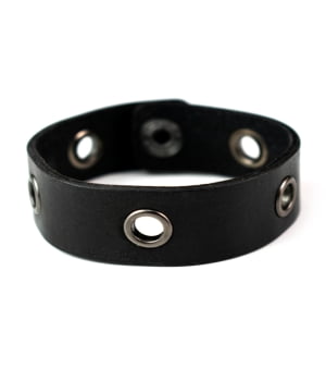 Δερμάτινο Βραχιόλι Μαύρο 20mm
