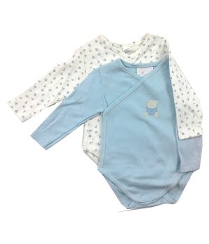 Εσωρουχα Νεογέννητου Σταυρωτά Σιέλ Πατούσες