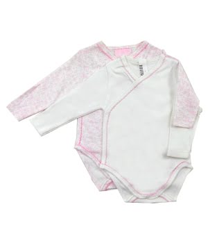 Εσωρουχα Μακρυμάνικα Σταυρωτά 2 τεμάχια Ροζ