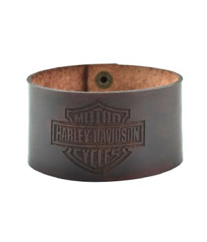 Δερμάτινο Βραχιόλι Mahogany Harley 4cm