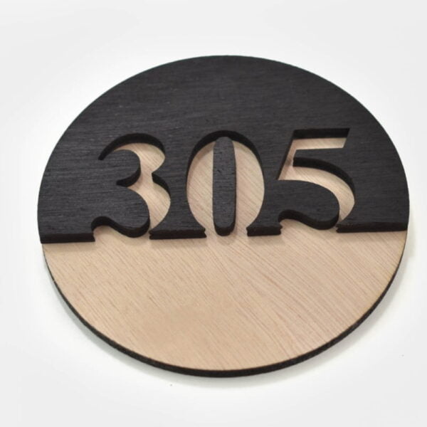 Ξύλινη Πινακίδα Αρίθμησης Δωματίου για Ξενοδοχείο ή Πανσιόν - Image 3