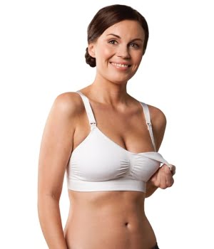 Σουτιέν Θηλασμού χωρίς Ραφές με Ενίσχυση Λευκό