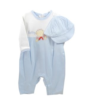 Φορμάκι Βαμβακερό με Καπελάκι Γαλάζιο