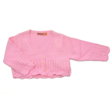 Ζακέτα Βρεφική Βαμβακερή Ροζ
