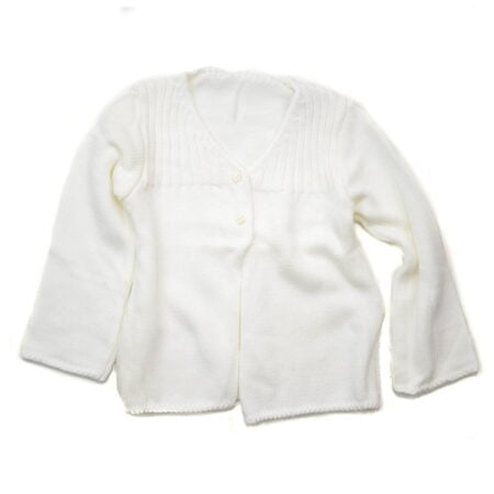Ζακέτα Βαμβακερή Παιδική Λευκή Μακριά