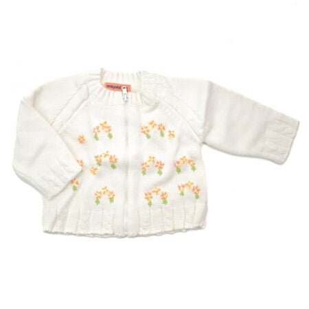 Ζακέτα Βρεφική Βαμβακερή Λευκή