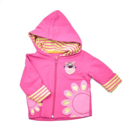 Βαμβακερή Ζακετούλα Φούξια με Κέντημα