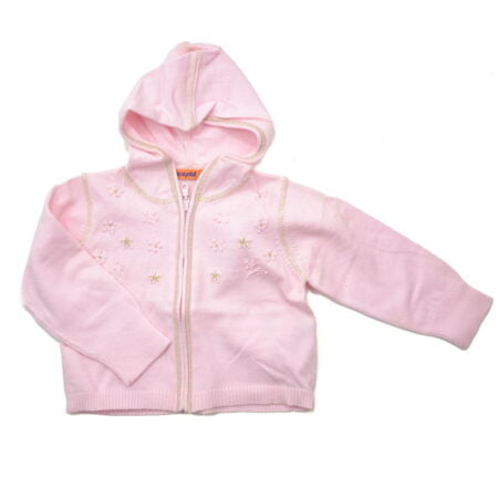 Ζακέτα Βρεφική Βαμβακερή Ροζ