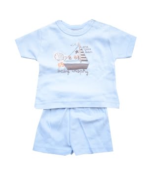 Βρεφικό Σετ Βαμβακερό Σιέλ