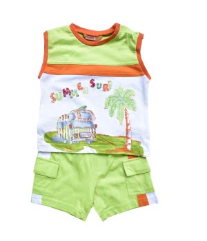 Σετ Βαμβακερό Βρεφικό Λαχανί