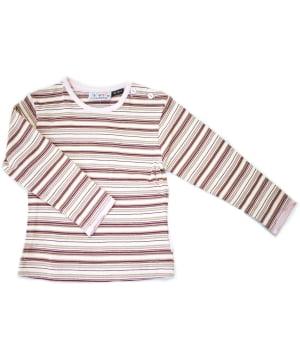 Μπλουζάκι Μακρυμάνικο Ριγέ Ροζ