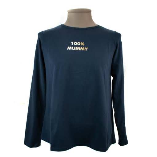 Μπλούζα Εγκυμοσύνης Μπλε 100% Mummy - Image 2