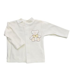 Βελουτέ Ζακετάκι Εκρού Αρκουδάκι