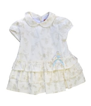 Κοντομάνικο Κοτλέ Φόρεμα Λευκό