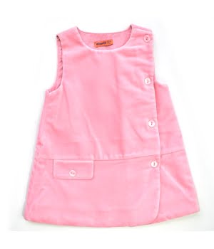 Βελούρ Βρεφικό Φορεματάκι Ροζ