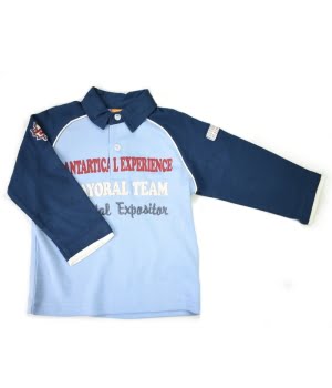 Μακρυμάνικο Πόλο Σιέλ/Μπλε