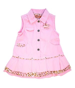 Αμάνικο Φόρεμα Βρεφικό Ροζ