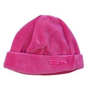 Βελουτέ Σκουφάκι για Νεογέννητο Φούξια
