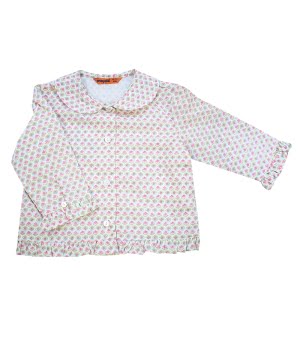 Βρεφικό Πουκαμισάκι Με Λουλούδια Ροζ