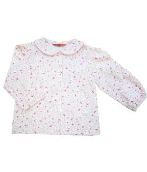 Βρεφικό Πουκαμισάκι Με Λουλούδια Ροζ