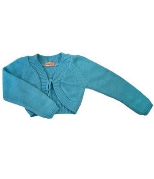 Ζακέτα Μπολερό Μάλλινη Τυρκουάζ