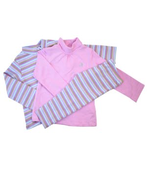 Σετ Κολάν & 2 Μπλουζάκια Ροζ Ριγέ