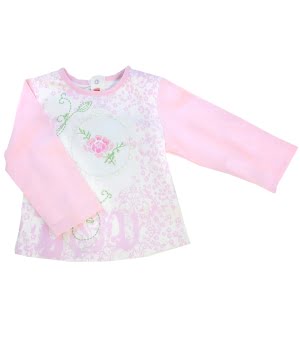 Παιδικό Μπλουζάκι Εκρού Ροζ