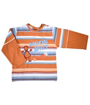 Βρεφικό Μπλουζάκι Ριγέ Πορτοκαλί