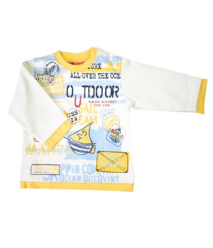 Μπλουζάκι Φούτερ Βρεφικό Λευκό