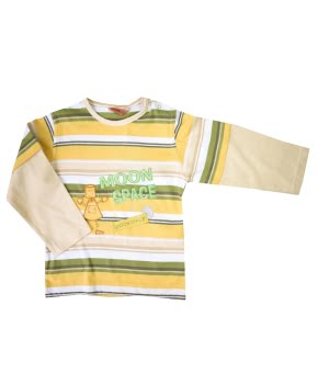 Βρεφικό Μπλουζάκι Ριγέ Πράσινο